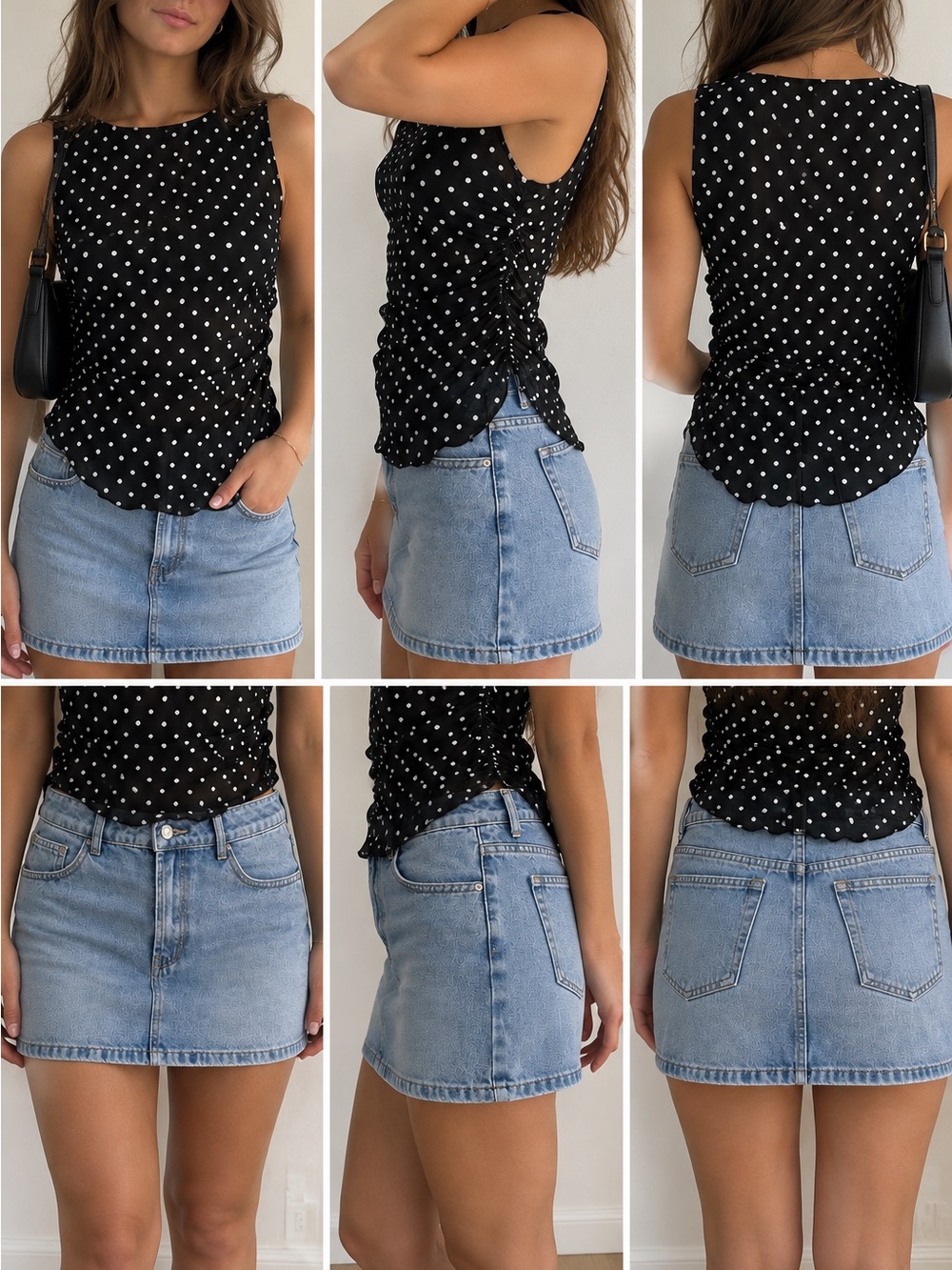 Light Wash Denim Mini Skirt